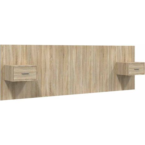 Maison Exclusive - Cabecero de cama con mesitas madera contrachap (1/5)