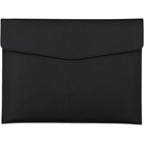 Chemise de classement, pochette A4 en cuir PU imperméable, organisateur de dossiers, fermeture magnétique, noir (1/5)