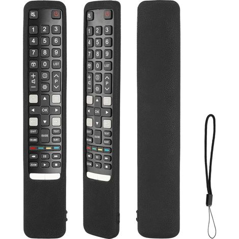 Coque de protection antichoc en silicone pour télécommande TV TCL RC802NU YUI1 RC802N YUI1 (foncé) (1/3)