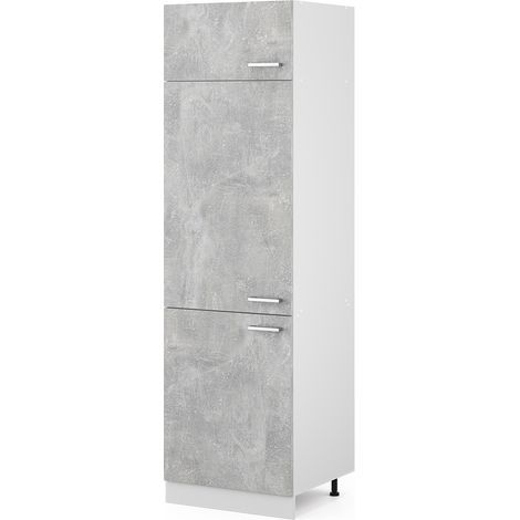 Dispensa universale R-Line, Calcestruzzo, 60 cm con porte, Vicco