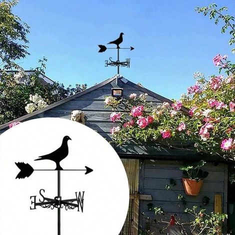 Girouette décorative d'extérieur en forme de pigeon, idéale pour les fermes, les jardins et les patios