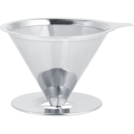 Tasse Filtrante à café en Acier Inoxydable, Outil de Filtrage à Structure à Double Couche pour la Maison, le Bureau, le café et L'hôtel (1/5)