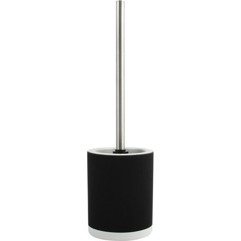 Brosse wc avec support céramique CAGLIARI Noir MSV (1/2)