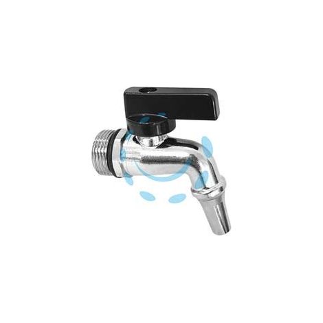 RUBINETTO A LEVA IN OTTONE PER FUSTI E SERBATOI CON BECCUCCIO - M 3/4"