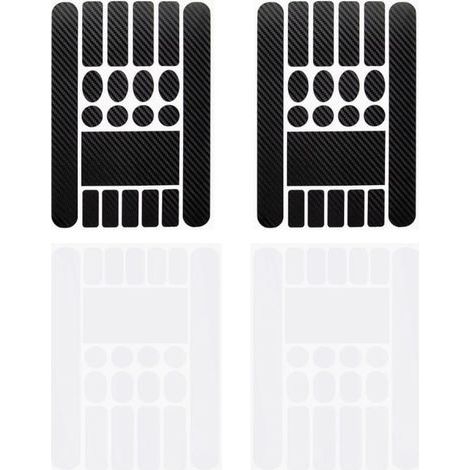 4 Pezzi Pellicola Protettiva Telaio Bici Trasparente Adesivo PVC Antigraffi Nero Opaco Carbonio per MTB Bicicletta da Corsa Città (1/5)