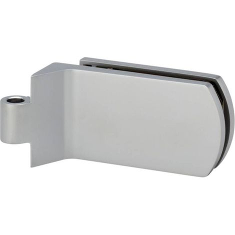 Paumelles de porte en verre pour feuillure de 45 mm chromé velours (1/2)