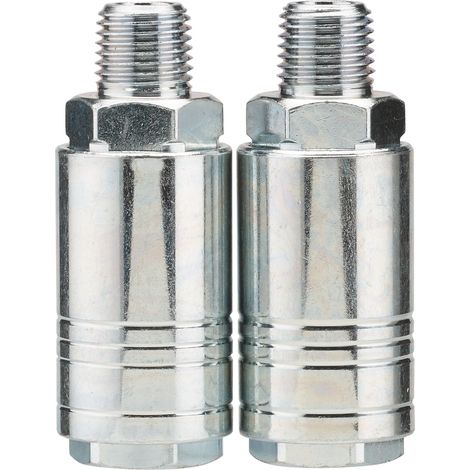 Draper 2-Pack 1/4" Male Quick Coupling Fittings for Easy Fluid Connection (Model 70863) (1/5)