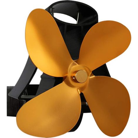 Ventilatore inefficace - ventilatore per camino - ventilatore per stufa a legna - ventilatore per stufa per una distribuzione ottimale dell'aria (oro) (1/4)