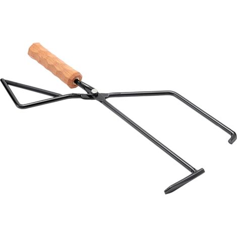Pince à Métal pour Barbecue Portable Accessoire de Camping Multifonction Pince à Feu Robuste à Haute Friction avec Manche Outil de Foyer Extérieur pour Barbecue et (1/5)