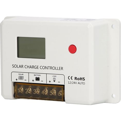 Régulateur de charge solaire PWM à circuit MOS réglable, paramètres de charge ajustables, 12 V/24 V, 20 A (1/5)