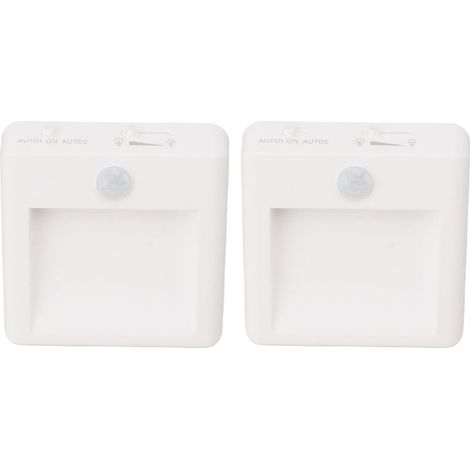 2 Pièces Lampe de Chevet à Brancher sur Prise Mini Capteur de Mouvement 2 Températures de Couleur Variable Lumière Murale Prise EU 110‑220V (1/5)