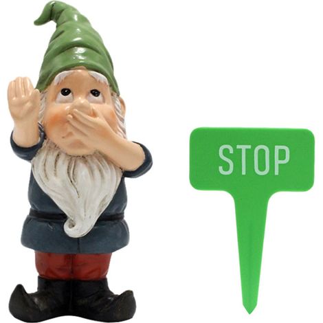 Statue de Gnome à nez pincé en résine, ornement nain exquis résistant à la décoloration pour salle de bains, décor de jardin, Patio (1/5)