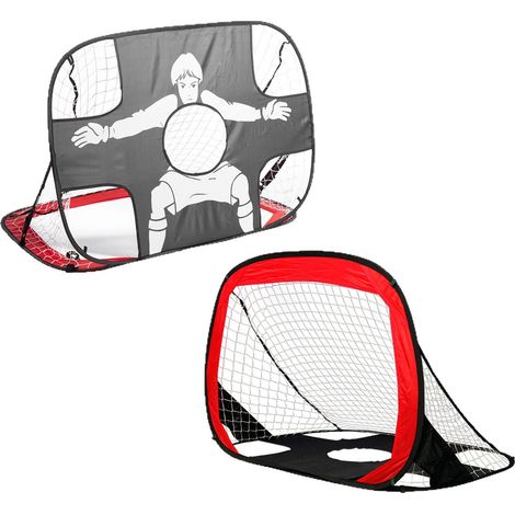 Filet de football portable Qindian, cadre pliable, but d'entraînement sportif intérieur/extérieur pour enfants, but bleu (1/5)