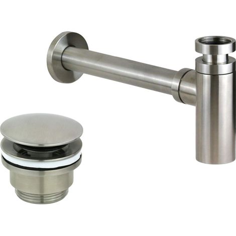 Kompletter Satz Abfluss und Siphon aus AISI 316-Stahl Pollini Jessy Steel KITJESSYSTEEL5 (1/3)