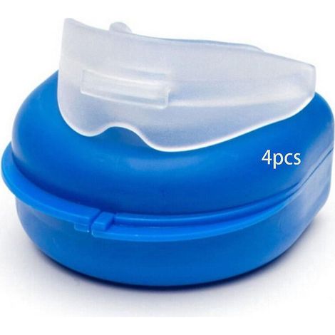 gouttiere Dentaire Bruxisme Thermoformable 4pcs, Protecteurs Buccaux Sans Bpa, Protege Dent Nuit, Anti Grincement Dent, Protege Dents Boxe (1/5)