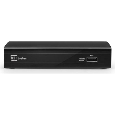 Tele System TS8001 T2HEVC Set-Top Box TV Terrestre Full HD Nero