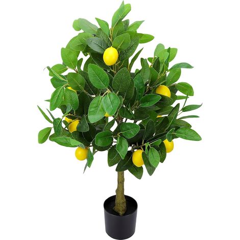 Artificial Lemon Tree, Solid and Weighted Base (80cm) (1/5)
