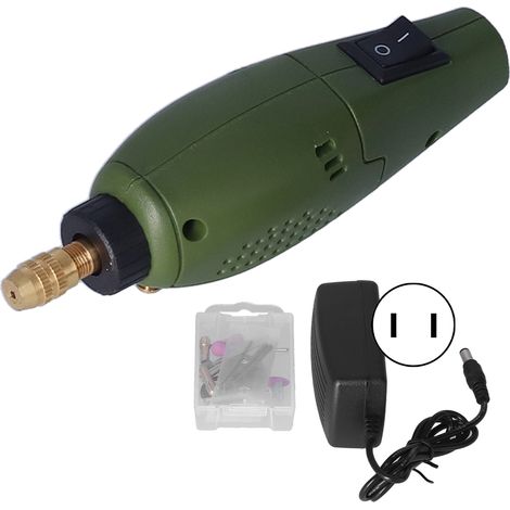 Kit outil rotatif électrique 12000 tr/min pour gravure, polissage et meulage manuel, adapté AC100-240V avec fiche US (1/5)