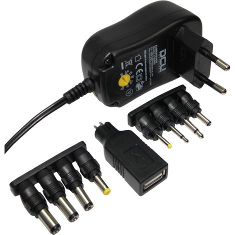 Universal-Netzteil Ausgang 3A 12Vdc 1Amp 8 Anschlüsse + USB
