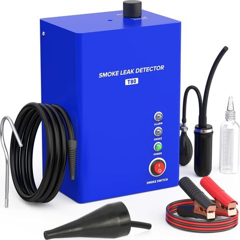 Automotive Smoke Leak Detector, 12V DC Smoke Test Machine for Piping Systems, Fuel Leak, Vacuum Leak Detection for All Cars With Integrated Air Pump. (1/5)