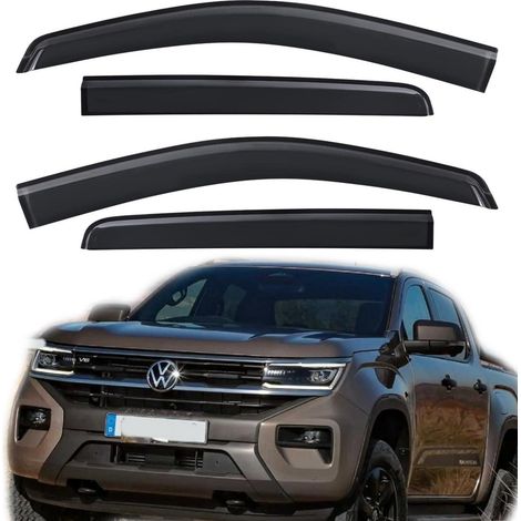 Windabweiser für VW Amarok Doppelkabine 2023-2026, getönt, Klebe-Montage (1/5)