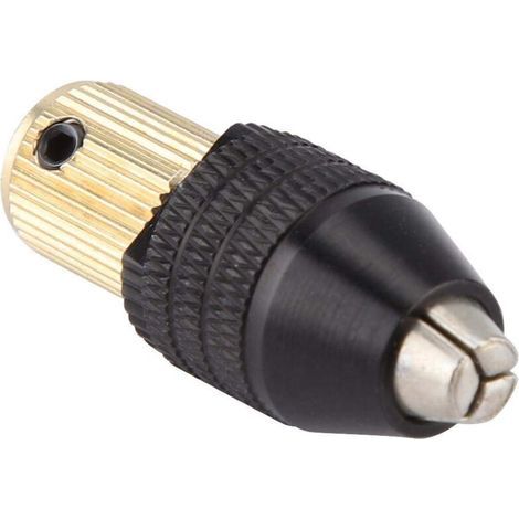 Mini Mandrin Auto-serrant, Mini Mandrin de Perceuse à Perceuse Électrique Capacité de Serrage 0,3 à 3,4 mm (2.35MM Trou), Accessoires de Mini Perceuse Électrique Collet, pour Arbre de Moteur (1/4)