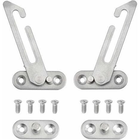 Lot de 2 entrebâilleurs de fenêtre en UPVC - En acier inoxydable 304 - Avec vis - Pour fenêtre à gauche et à droite