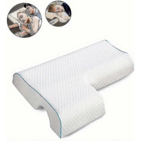 Oreiller arqué en mousse à mémoire de forme à récupération lente pour couples - Oreiller anti-pression pour les mains-AquaForge (1/4)