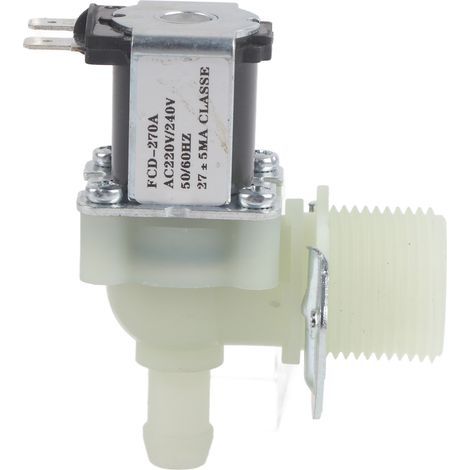 Électrovanne d'arrivée d'eau G3/4 po en plastique, normalement fermée, 220 V/240 V CA (1/5)