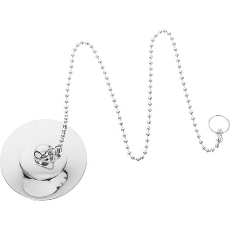 Bouchon vidange lavabo - inox/caoutchouc - attrape-cheveux (1/5)
