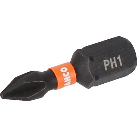 Bahco 1/4 Torsion Bits für Phillips Schrauben PH2 25 mm - 25 Stk. pro Blisterpackung