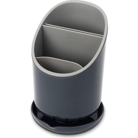 Scolaposate, organizer per lavello, contenitore per utensili e coltelli con scolapiatti - Grigio (1/4)