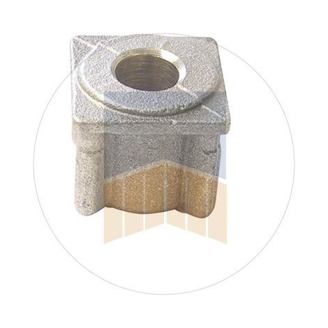 Portac – Embout cupro 30x30 mm pour tube épaisseur 1,2 mm – Perçage diamètre 12 mm – Compatible avec gond de fixation