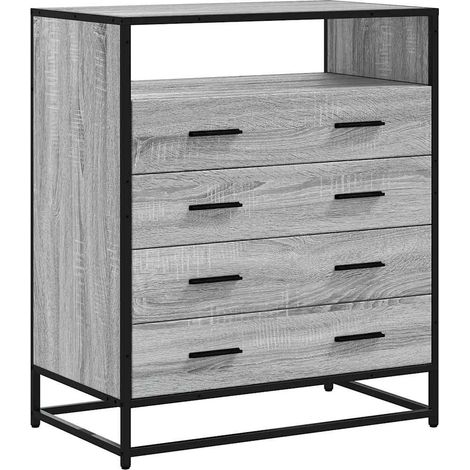 Maison Exclusive - Cassettiera Grigio Sonoma 70x41x83,5 cm in Legno Multistrato