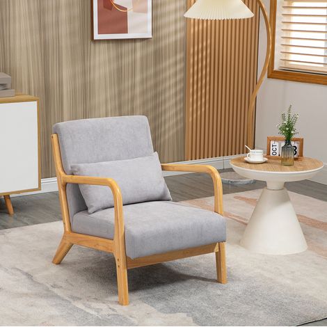 Sillón relax con brazos tapizado 61x78x76 cm OKMYHOME (1/4)