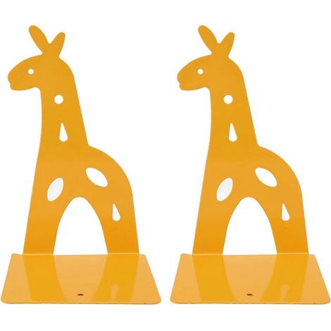 Serre-livres en métal, en acier, en forme d'animal de dessin animé, antidérapant et multifonctionnel, pour DVD, CD et bibliothèques. (1/4)