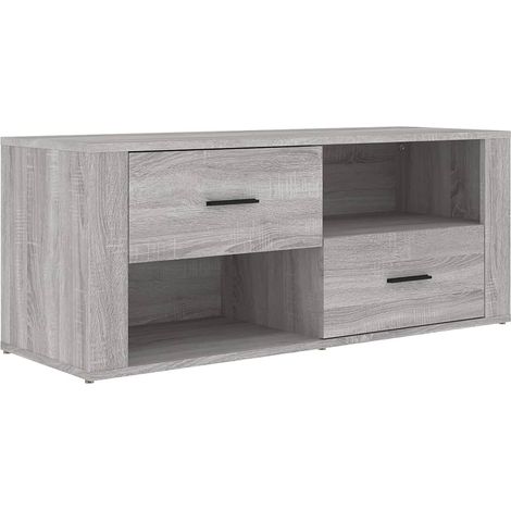 TV Cabinet Grey Sonoma 100x35x40 cm Engineered Wood vidaXL (1/5)