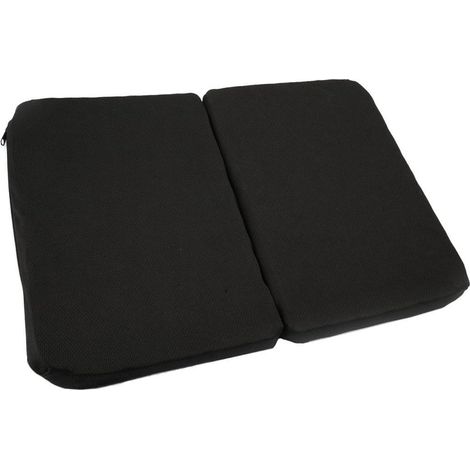 Coussin Assise - Gel Ergonomique - Pliable Portable - Pour Bureau Voiture Fauteuil Roulant Salon - Noir - 39 x 27,5 x 2,5 cm (1/5)