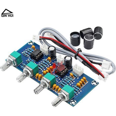 Hochwertige Zweikanal-HiFi-Leistungsvorverstärkerplatine, Hoch-, Mittel- und Tieftonregelung, Audio-Vorverstärkermodul. (1/4)