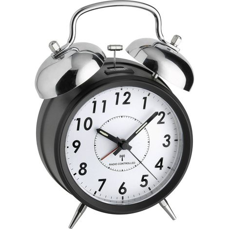 [NEUWERTIG] B-Ware Tfa Dostmann 60 1503 Funk Wecker Analog Uhr Fluoreszierend Zeiger Schwarz