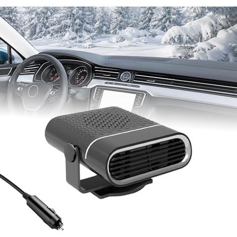 Chauffage de voiture,12 V, portable, rotatif à 360 °, chauffage soufflant de voiture, 2 en 1, chauffage, dégivrage et désembuage, pour camping-car (1/5)