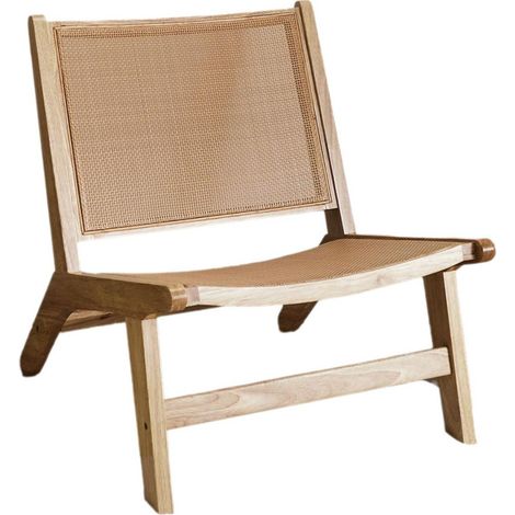 Fauteuil en Bois "Bali" 72cm Naturel (1/5)