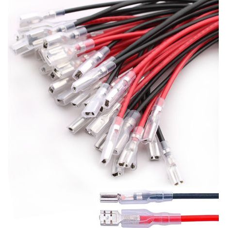 40 pcs Cosse electriques,Connecteur de fil cosses à sertir femelles,cosse 2,8 mm 4,8 mm Fil Connecteur Spade Connecteur plat Spade pour Moto, Voiture, Camion (1/5)