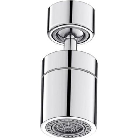 Aérateur de robinet pivotant à grand angle, pulvérisateur double fonction pivotant à 360 °, robinet de lavabo, aérateur de robinet de cuisine, bec anti-éclaboussures (39 × 28 mm) (1/3)