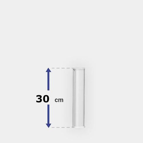 Poteau de clôture PVC avec renfort acier H 30 x L 4 cm blanc pour clôture PVC à lisses horizontales