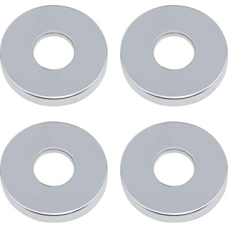 Rosace robinet mitigeur douche 4 pièces – Acier inoxydable chromé – Diamètre extérieur 70 mm – Pour cuisines et salles de bain (1/5)