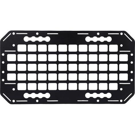 Ortviai Panneau MOLLE en aluminium pour coffre de camion – 267 x 489 x 2 mm, compatible rails L, pour SUV, pick-up, camping-car et remorque