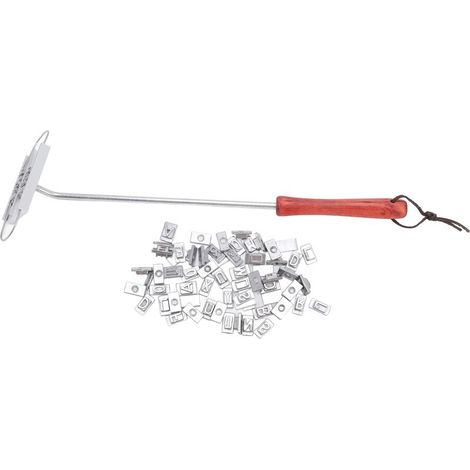 Fer à marquer BBQ lettres anglaises en acier inoxydable, manche en bois pour grillades et steaks (1/5)