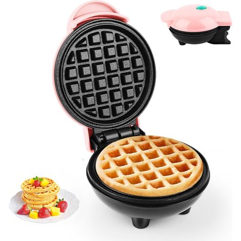 Mini gaufrier belge, diamètre 10 cm, 220 V, 350 W, petit gaufrier classique, chauffage double face (1/5)