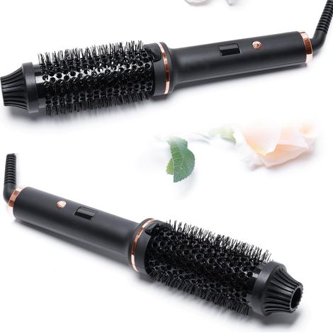 Brosse chauffante ronde 38 mm, fer à friser thermique, brosse volumisante céramique tourmaline ionique, peigne lissant pour boucles, voyage 110-240V (1/5)